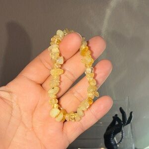 Handmade Yellow Citrine Chip Stretch Bracelet
